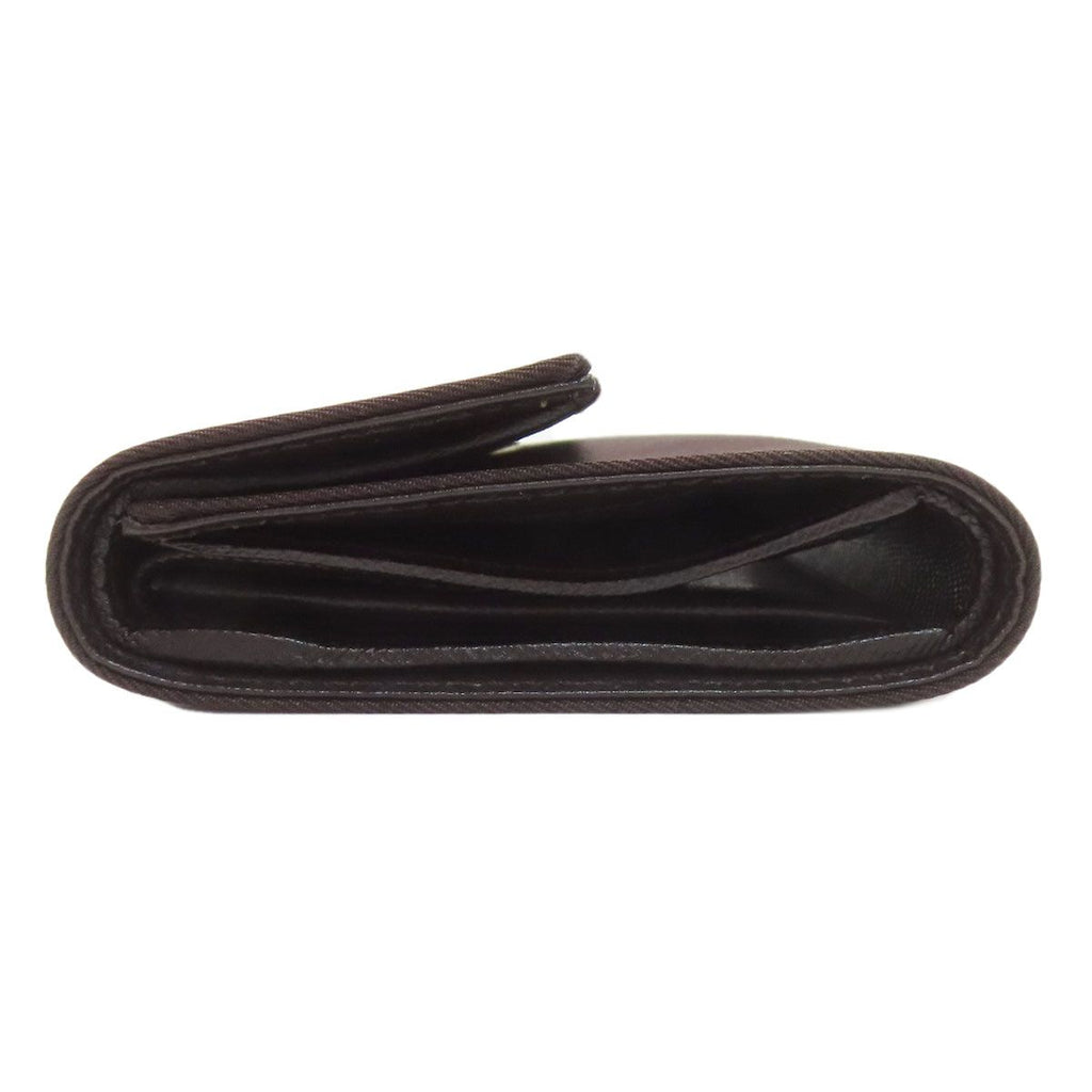 Prada Logo Bifold Wallet Dark Brown — view 3