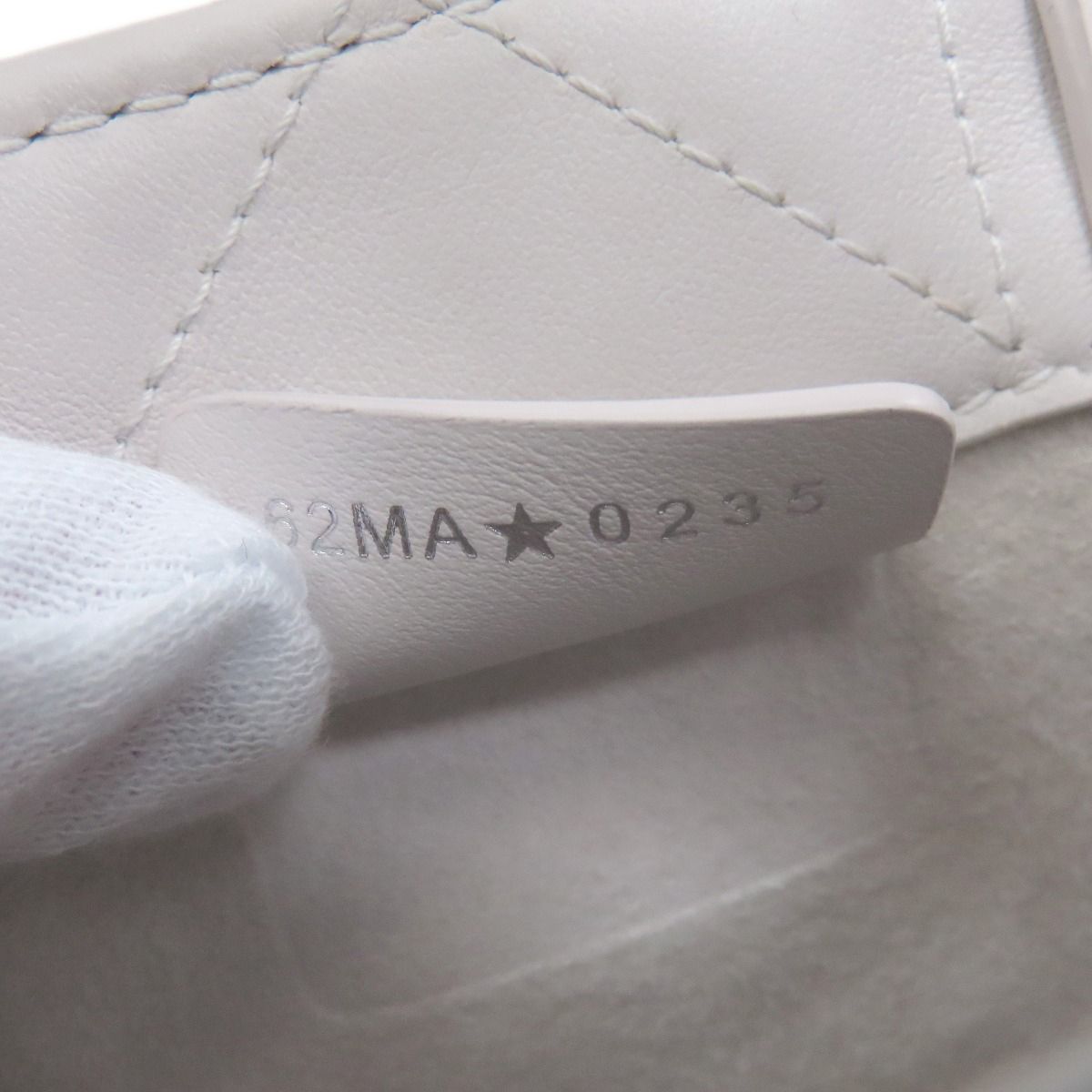 Dior Book Tote Mini Macro Cannage 2-Way Handbag White Gray — view 7