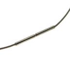 Hermes Cube Logo Wire Necklace Silver Light Blue — view 5