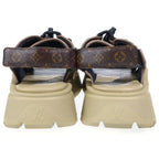 Louis Vuitton Monogram Canvas Suede Chameleon Sandals Khaki — view 3