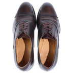 Gucci Embossed Logo Straight Tip Leather Shoes Brown — view 4