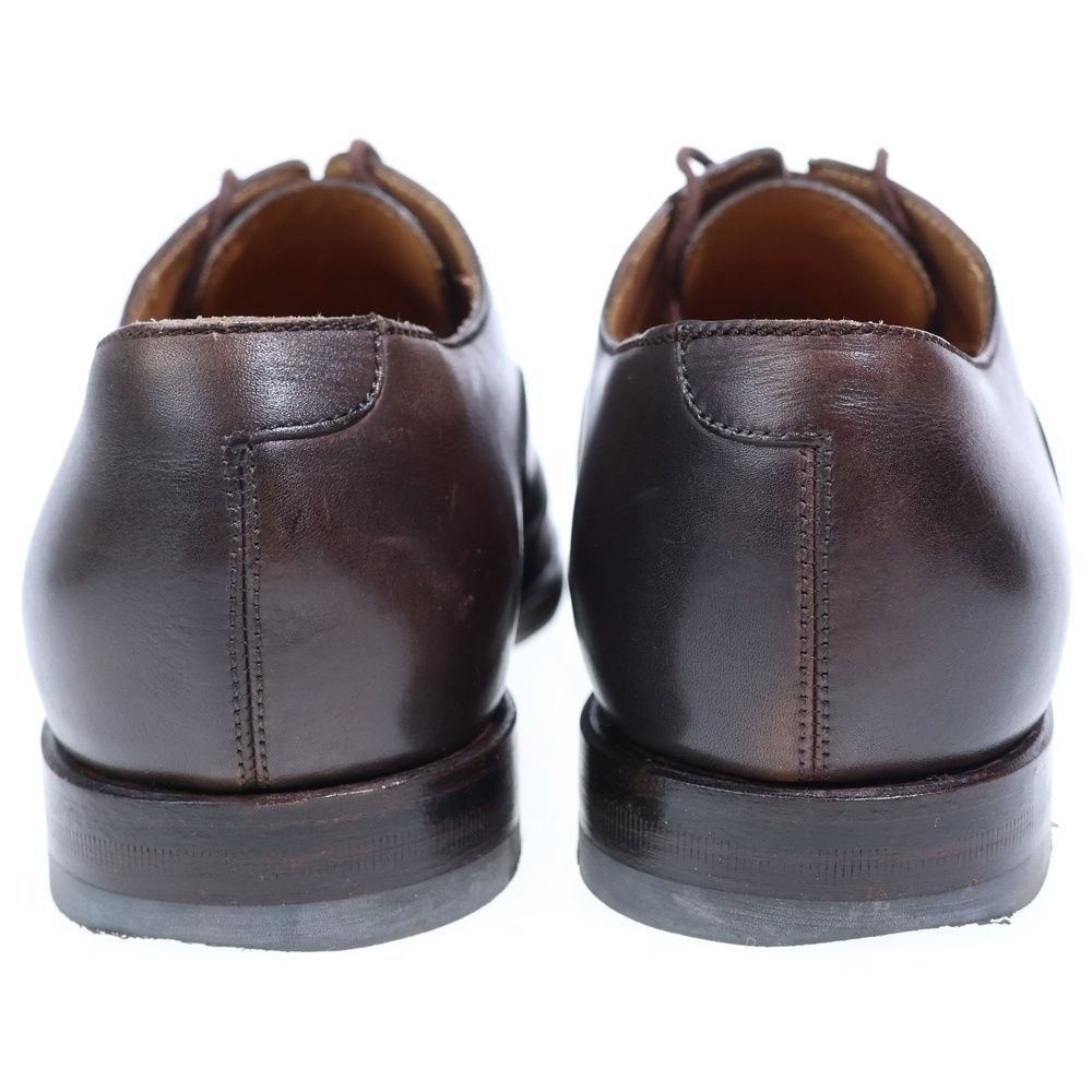 Gucci Embossed Logo Straight Tip Leather Shoes Brown — view 3
