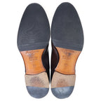 Gucci Embossed Logo Straight Tip Leather Shoes Brown — view 5