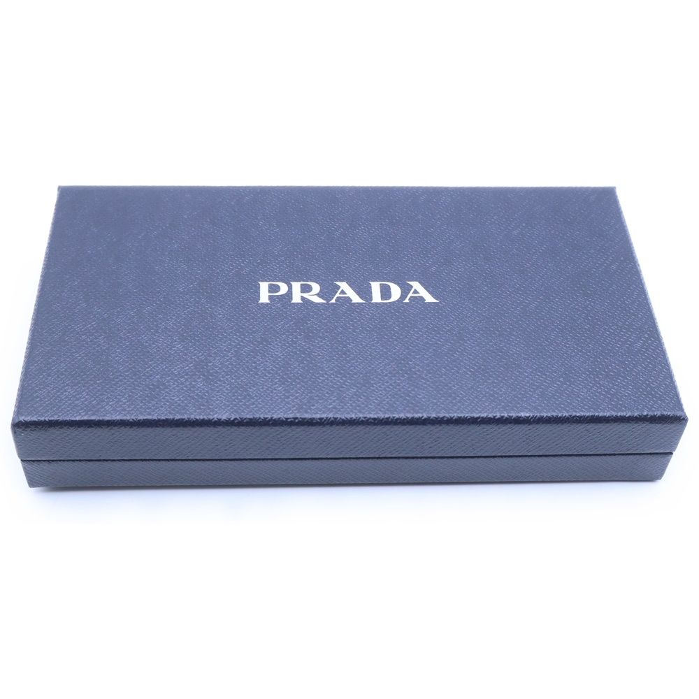 Prada Saffiano Bifold Wallet Card Case Black Leather — view 6