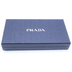 Prada Saffiano Bifold Wallet Card Case Black Leather — view 6