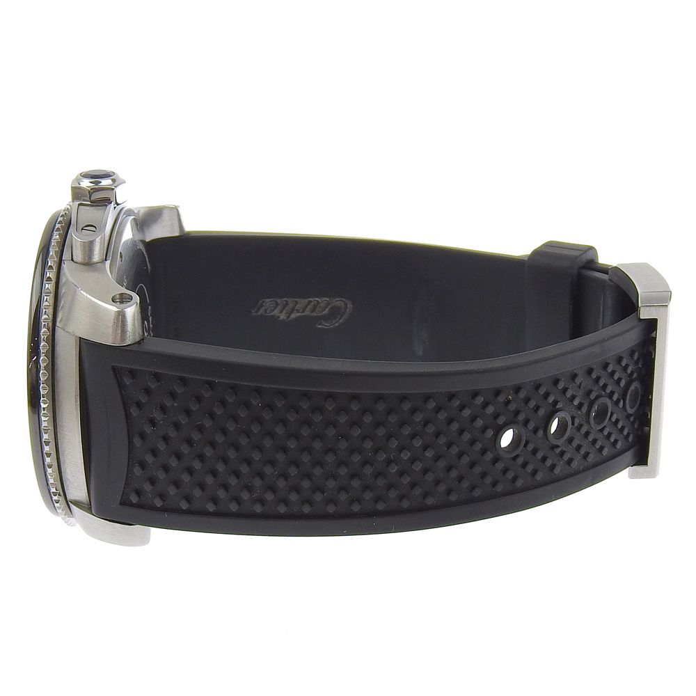 Cartier Calibur Diver Stainless Steel Rubber Watch — view 4