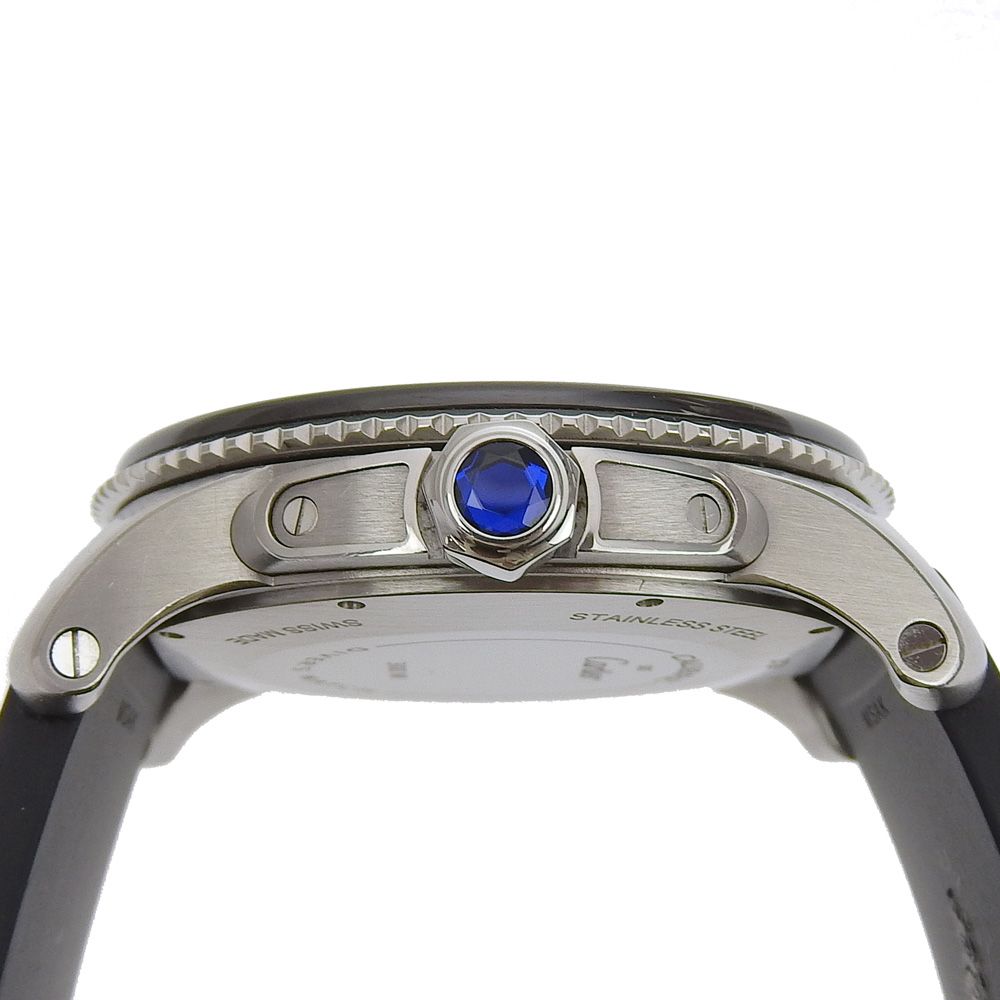 Cartier Calibur Diver Stainless Steel Rubber Watch — view 6