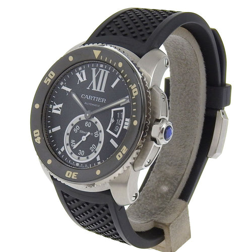 Cartier Calibur Diver Stainless Steel Rubber Watch — view 2