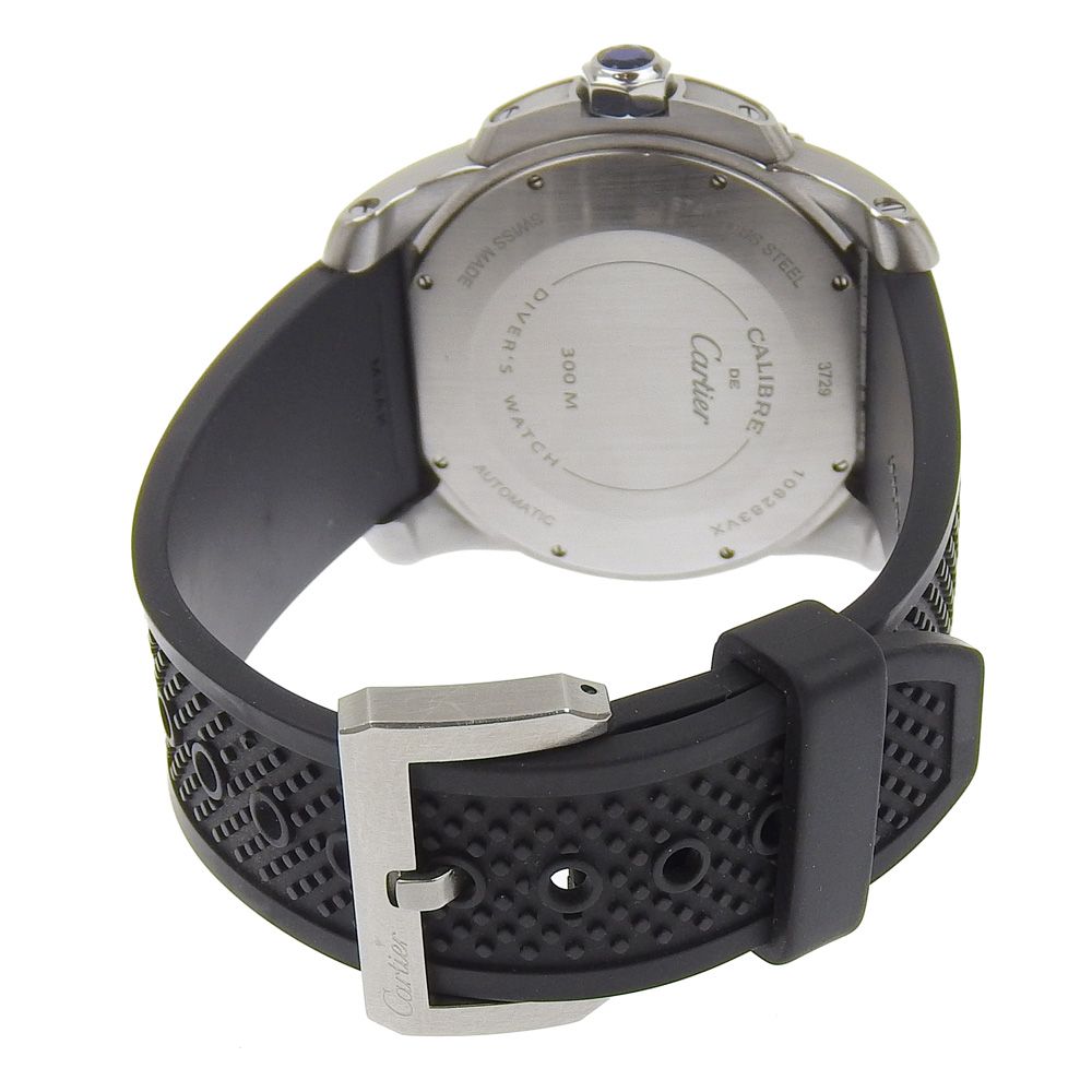 Cartier Calibur Diver Stainless Steel Rubber Watch — view 5