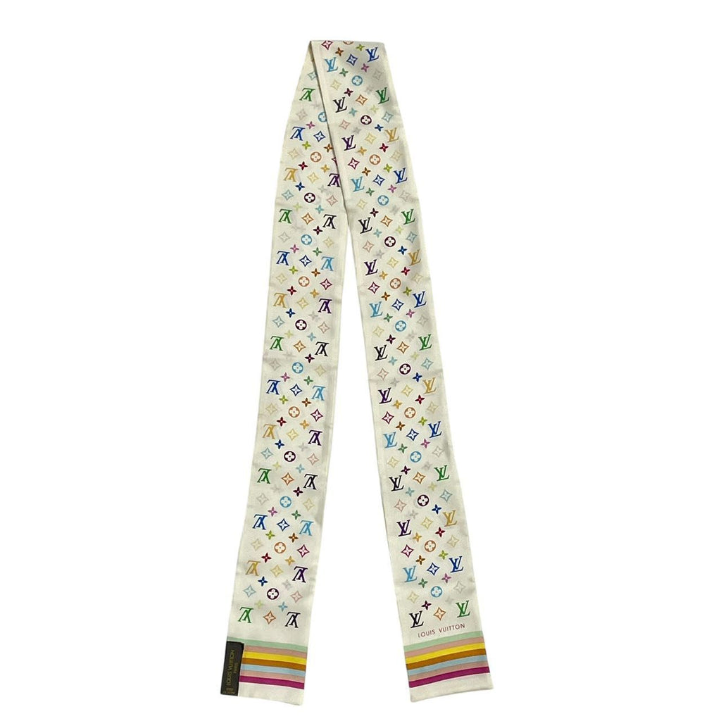 Louis Vuitton Twill Scarf Monogram Silk White — view 3