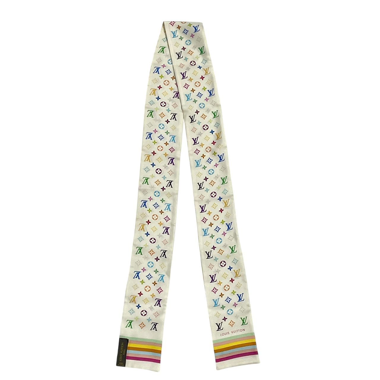 Louis Vuitton Twill Scarf Monogram Silk White — view 3