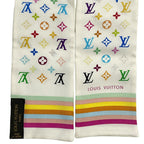 Louis Vuitton Twill Scarf Monogram Silk White — view 5