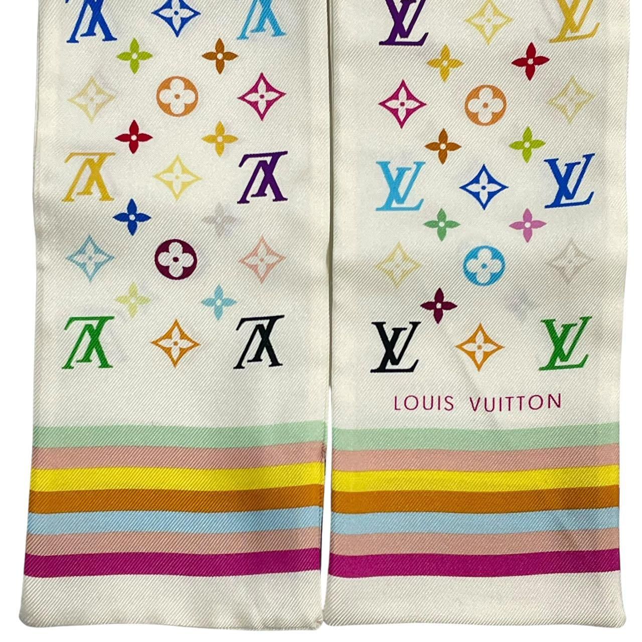 Louis Vuitton Twill Scarf Monogram Silk White — view 4