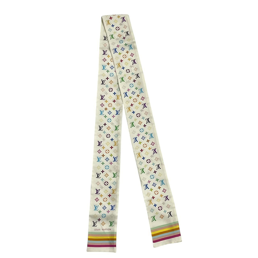 Louis Vuitton Twill Scarf Monogram Silk White — view 2
