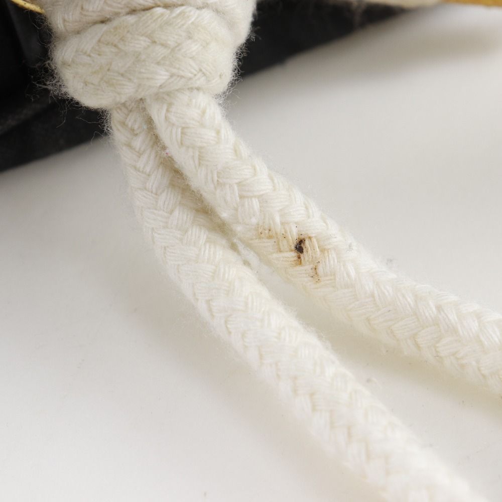 Chanel Pull Logo Drawstring Cotton Black Shoulder Bag — view 7