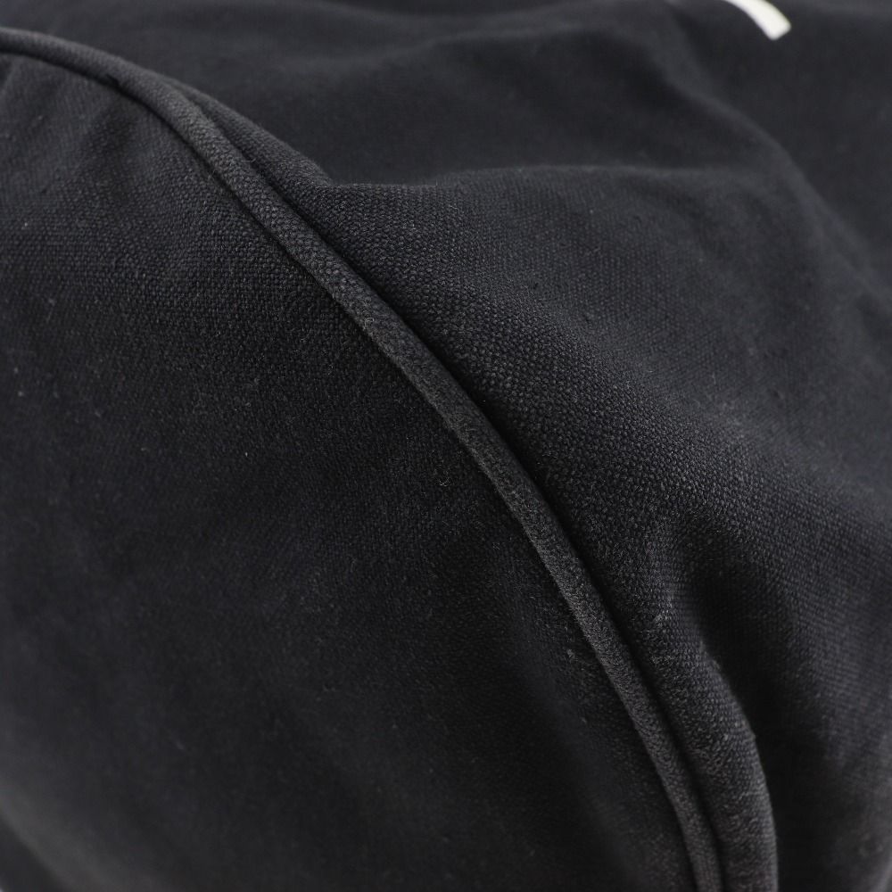 Chanel Pull Logo Drawstring Cotton Black Shoulder Bag — view 5