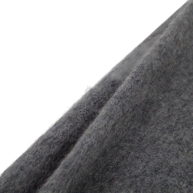 Hermes Uni Brode Scarf Cashmere Gray Autumn