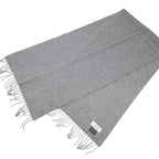 Hermes Uni Brode Scarf Cashmere Gray Autumn