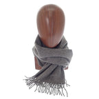 Hermes Uni Brode Scarf Cashmere Gray Autumn