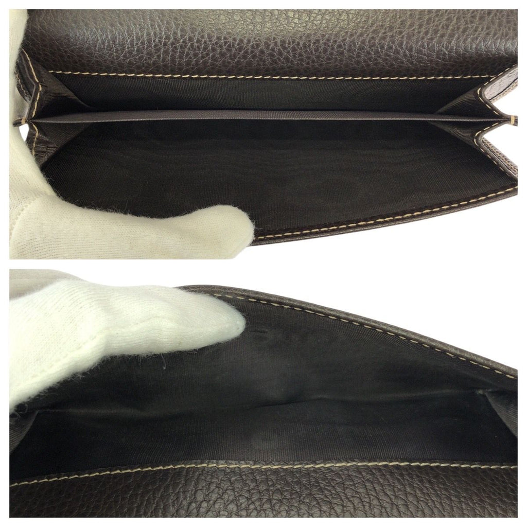 Gucci GG Crystal Brown Gold Leather Wallet — view 8