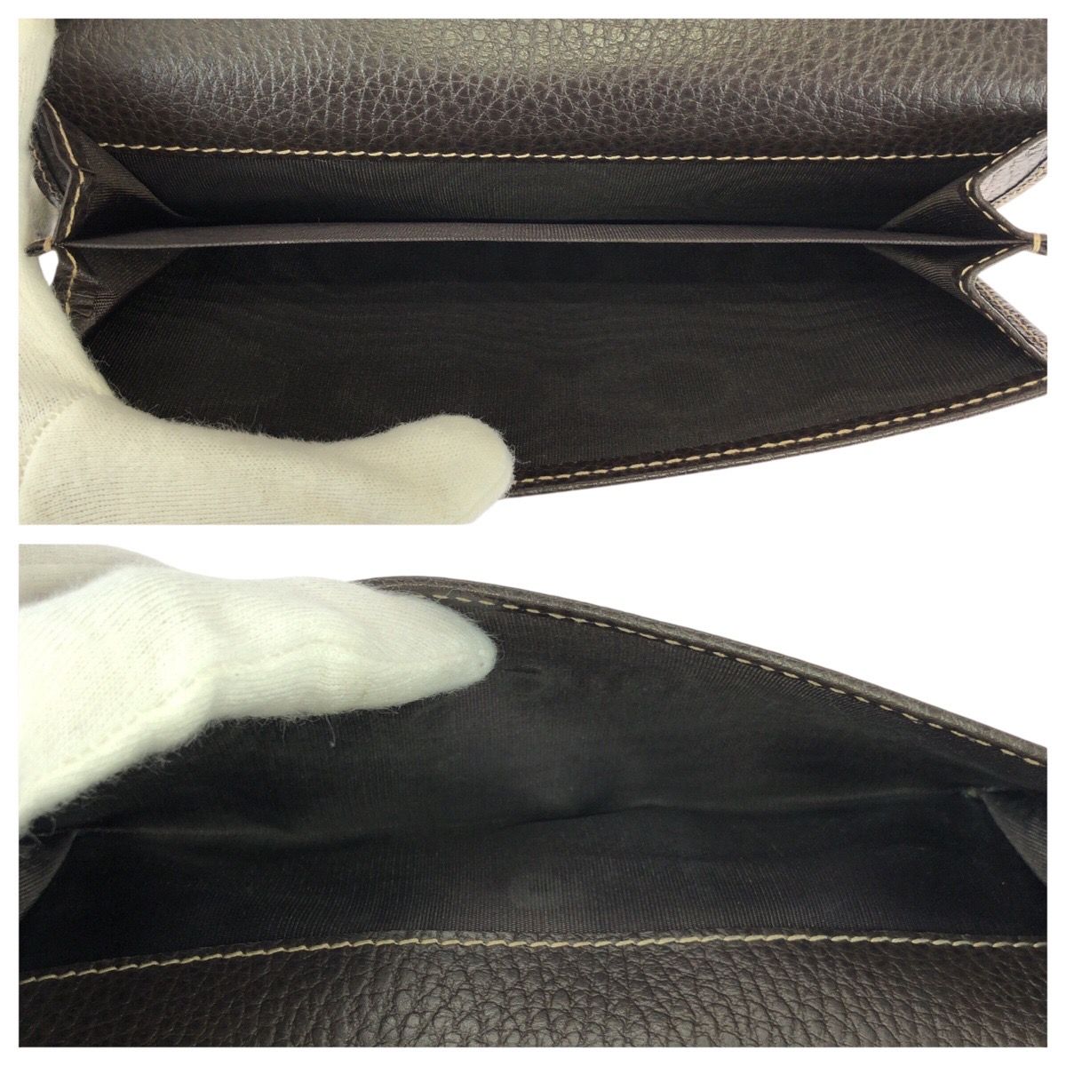 Gucci GG Crystal Brown Gold Leather Wallet — view 8