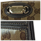Gucci GG Crystal Brown Gold Leather Wallet — view 6