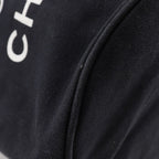 Chanel Mini Pull Logo Drawstring Cotton Black Shoulder Bag — view 4