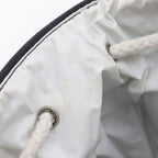 Chanel Mini Pull Logo Drawstring Cotton Black Shoulder Bag — view 8