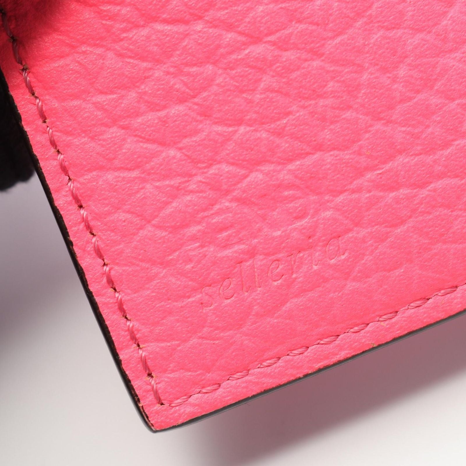 Fendi Trifold Wallet Selleria Pink Purple Leather — view 5