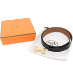 Hermes Belt Buckle Martelee & Leather 32 Calf 135 Togo Black — view 6