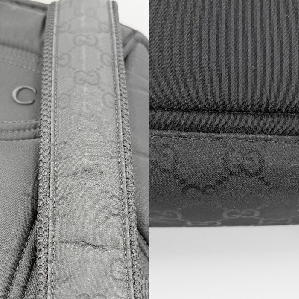Gucci Backpack GG Web Stripe Nylon Black — view 9