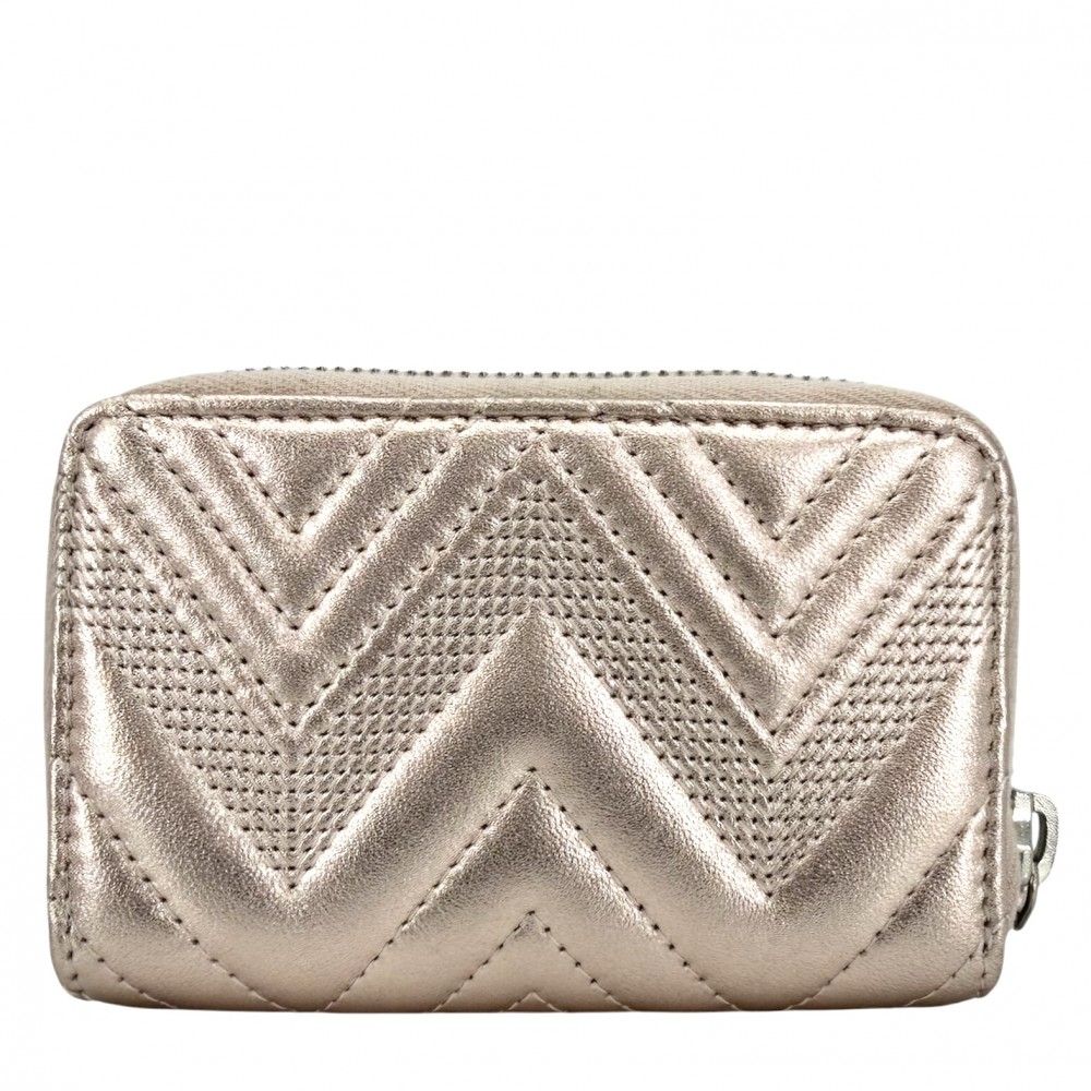 Chanel Coin Case Metallic Stitch Card CC Logo Purse — view 2