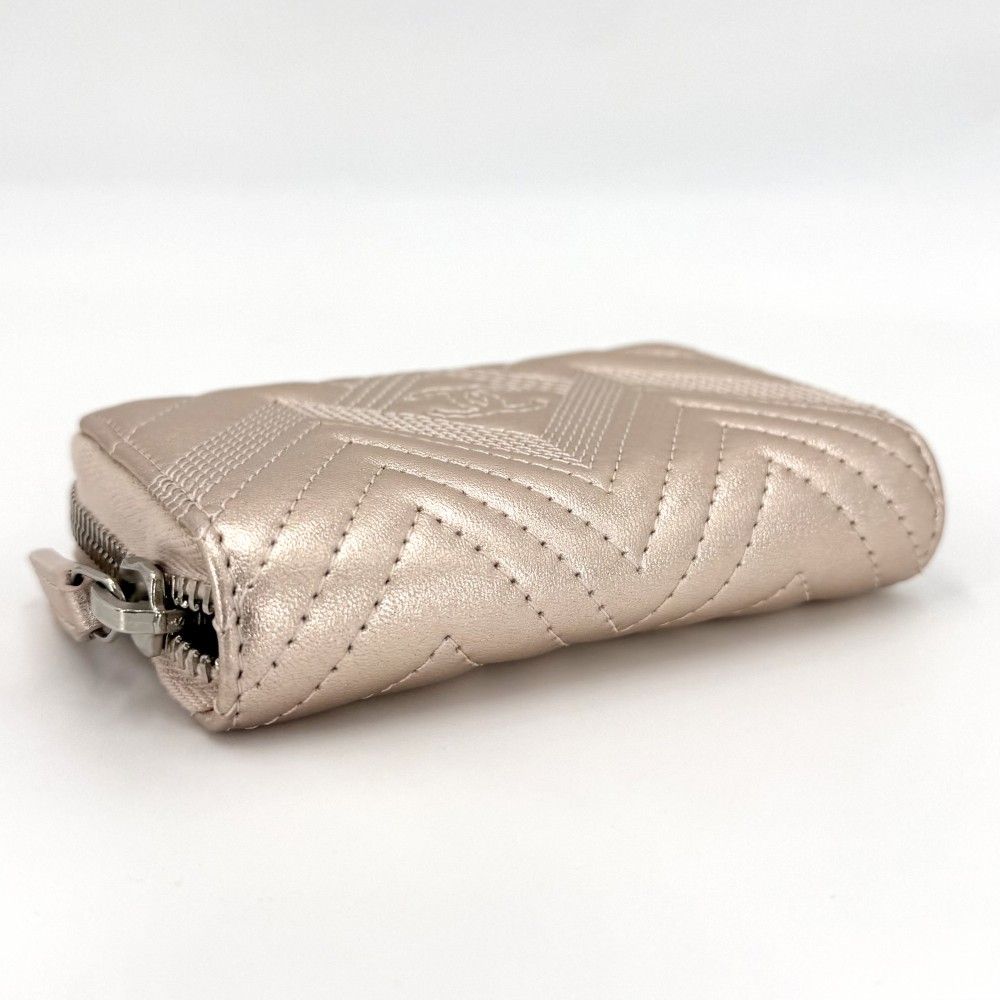 Chanel Coin Case Metallic Stitch Card CC Logo Purse — view 3