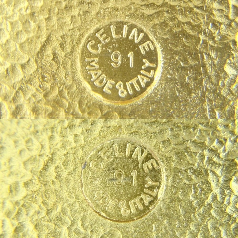 Celine Earrings Arc de Triomphe Square Vintage Stone — view 4