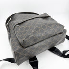 Celine Backpack Leather Canvas Brown X Black — view 3