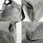 Celine Backpack Leather Canvas Brown X Black — view 7