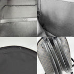 Celine Backpack Leather Canvas Brown X Black — view 8
