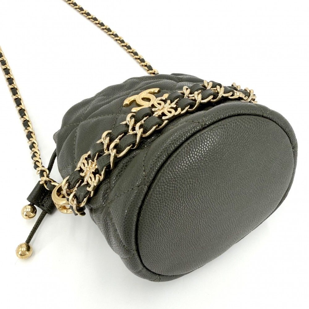Chanel Shoulder Bag Quilted Drawstring Chain — view 3