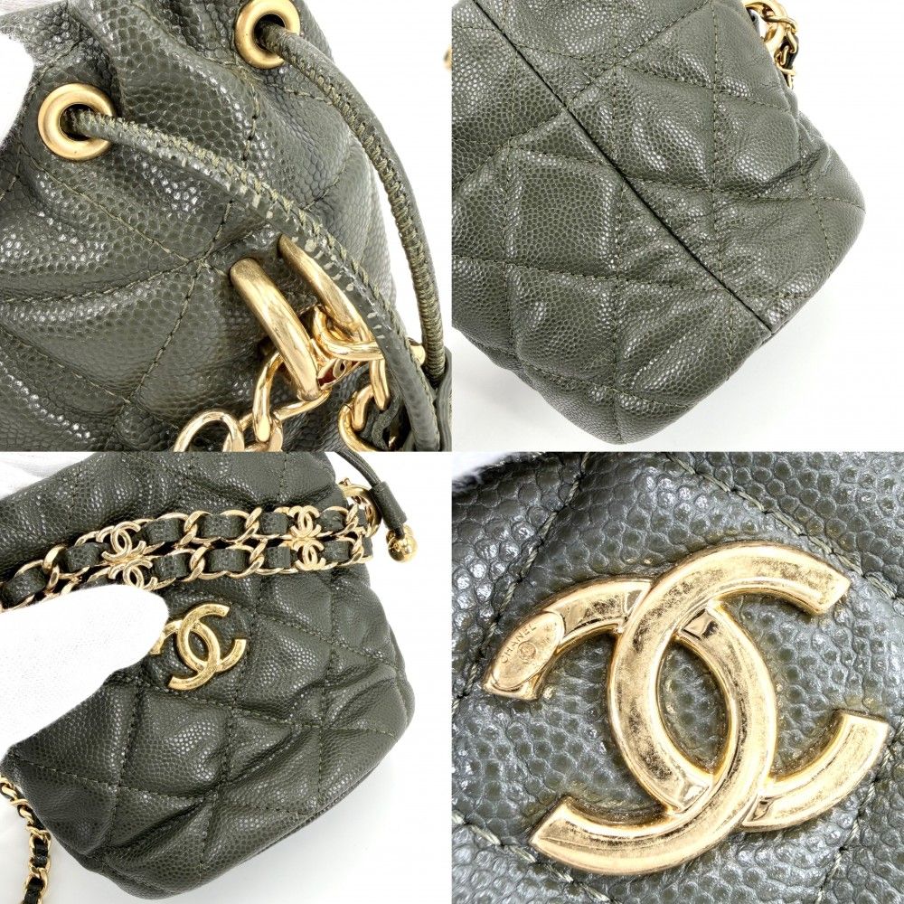 Chanel Shoulder Bag Quilted Drawstring Chain — view 6