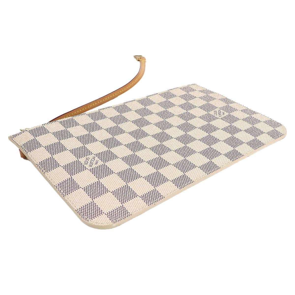 Louis Vuitton Damier Azur Pouch Beige Gold — view 3