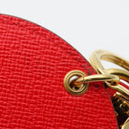 Louis Vuitton Key Holder Porte Cles Monogram Denim Leather Blue Red Gold Ring — view 6