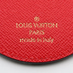 Louis Vuitton Key Holder Porte Cles Monogram Denim Leather Blue Red Gold Ring — view 5