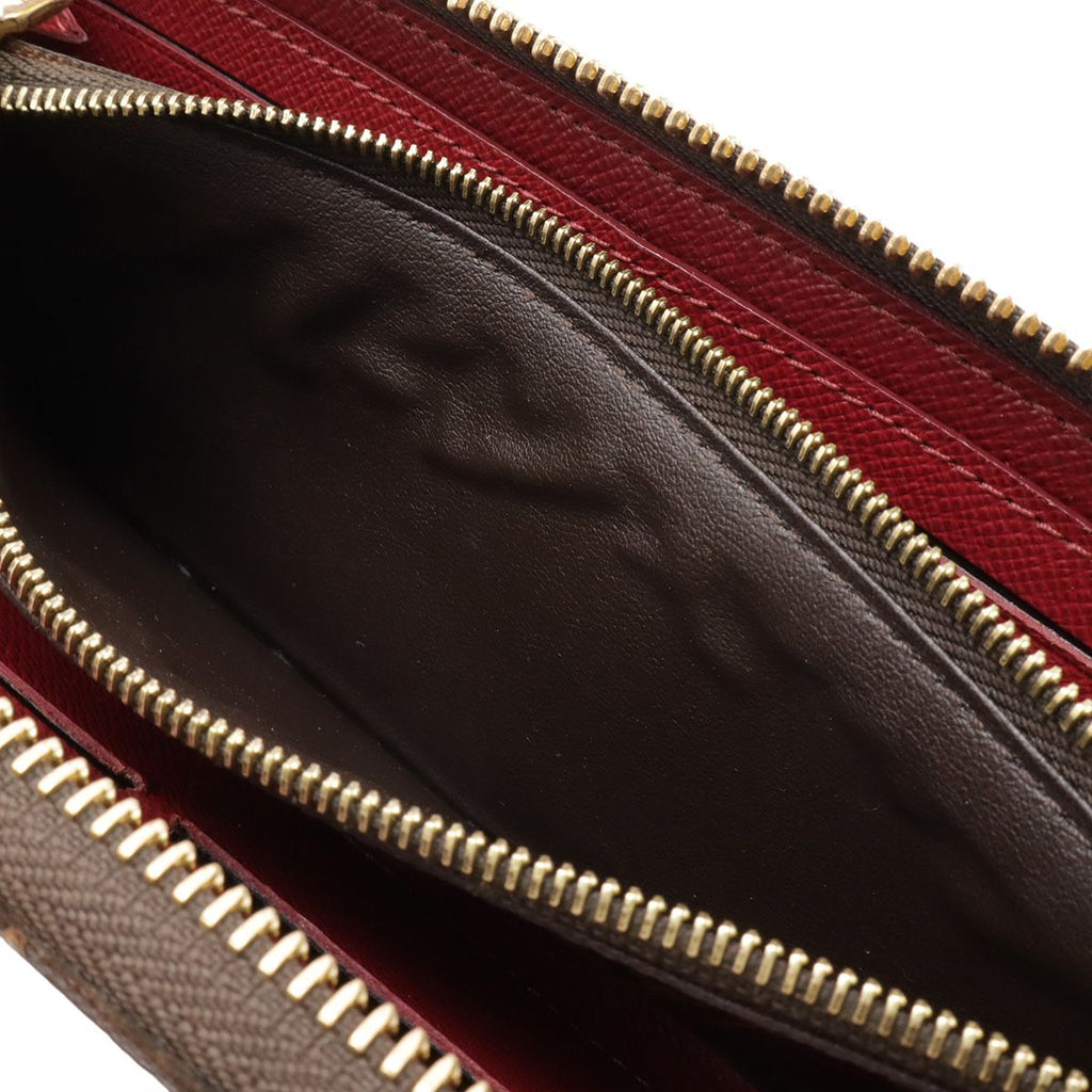 Louis Vuitton Monogram Portefeuille Clemence Zip Around Wallet Fuchsia — view 7