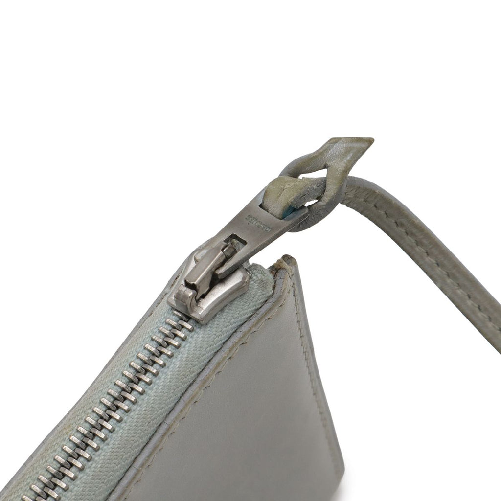Hermes Remix Card Case Passcase L-shape Zipper Strap Leather Light Gray — view 4