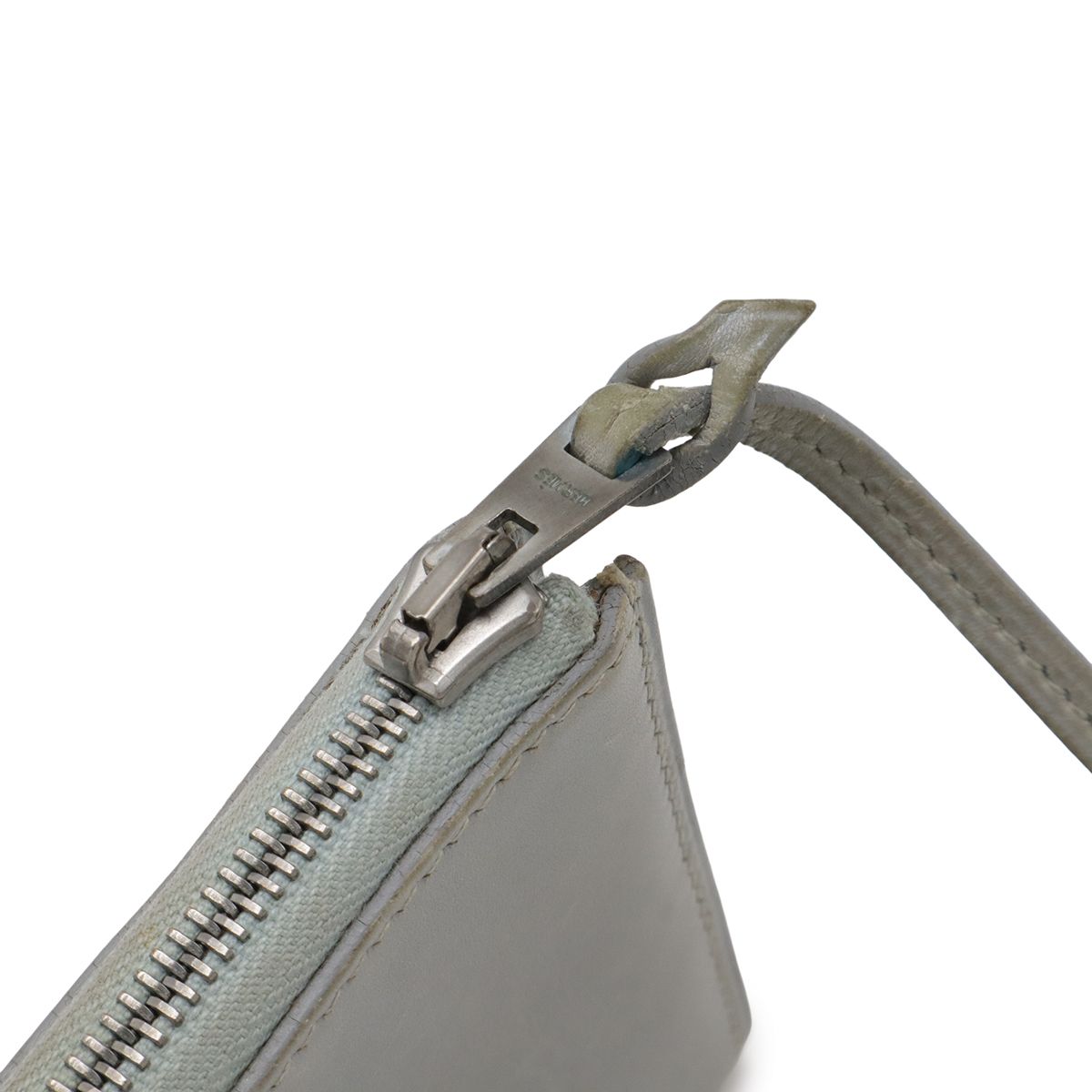 Hermes Remix Card Case Passcase L-shape Zipper Strap Leather Light Gray — view 4