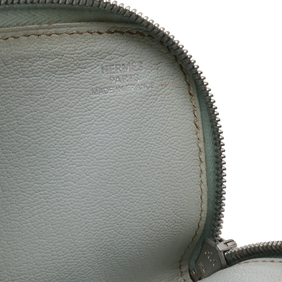 Hermes Remix Card Case Passcase L-shape Zipper Strap Leather Light Gray — view 7