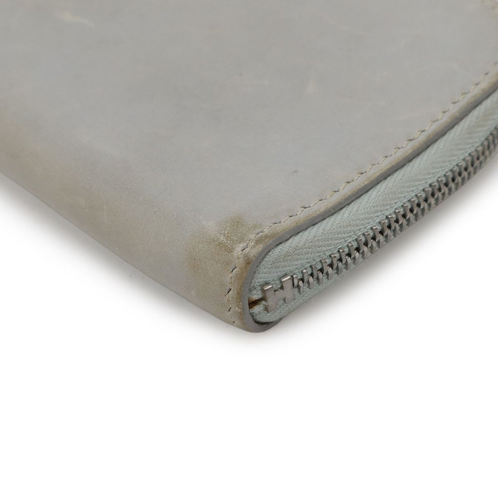 Hermes Remix Card Case Passcase L-shape Zipper Strap Leather Light Gray — view 3