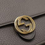 Gucci Interlocking Logo Chain Wallet Shoulder Bag 2-Way Clutch — view 4
