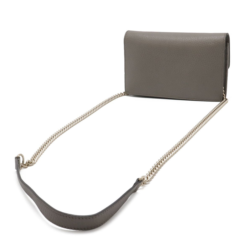 Gucci Interlocking Logo Chain Wallet Shoulder Bag 2-Way Clutch — view 2