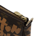 Louis Vuitton Monogram Graffiti Pochette Pouch Handbag Peach — view 4